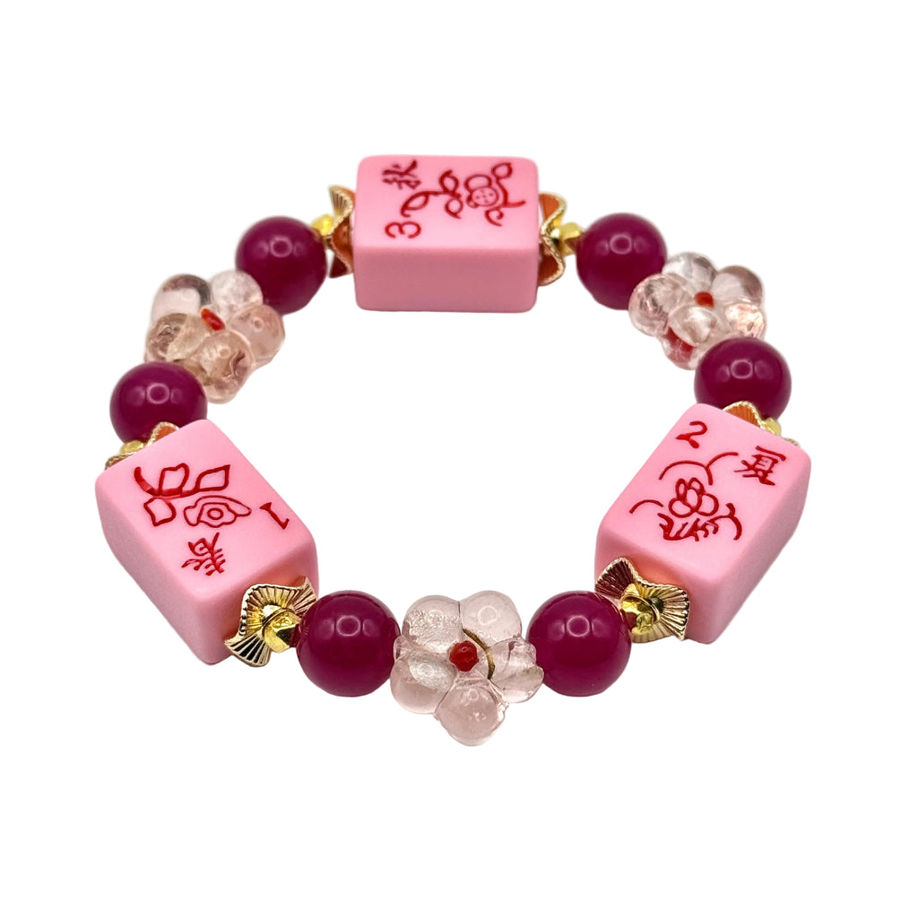DOT, BAM, CRAK! Mahjong Bubblegum Tile Bracelet