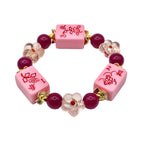 DOT, BAM, CRAK! Mahjong Bubblegum Tile Bracelet