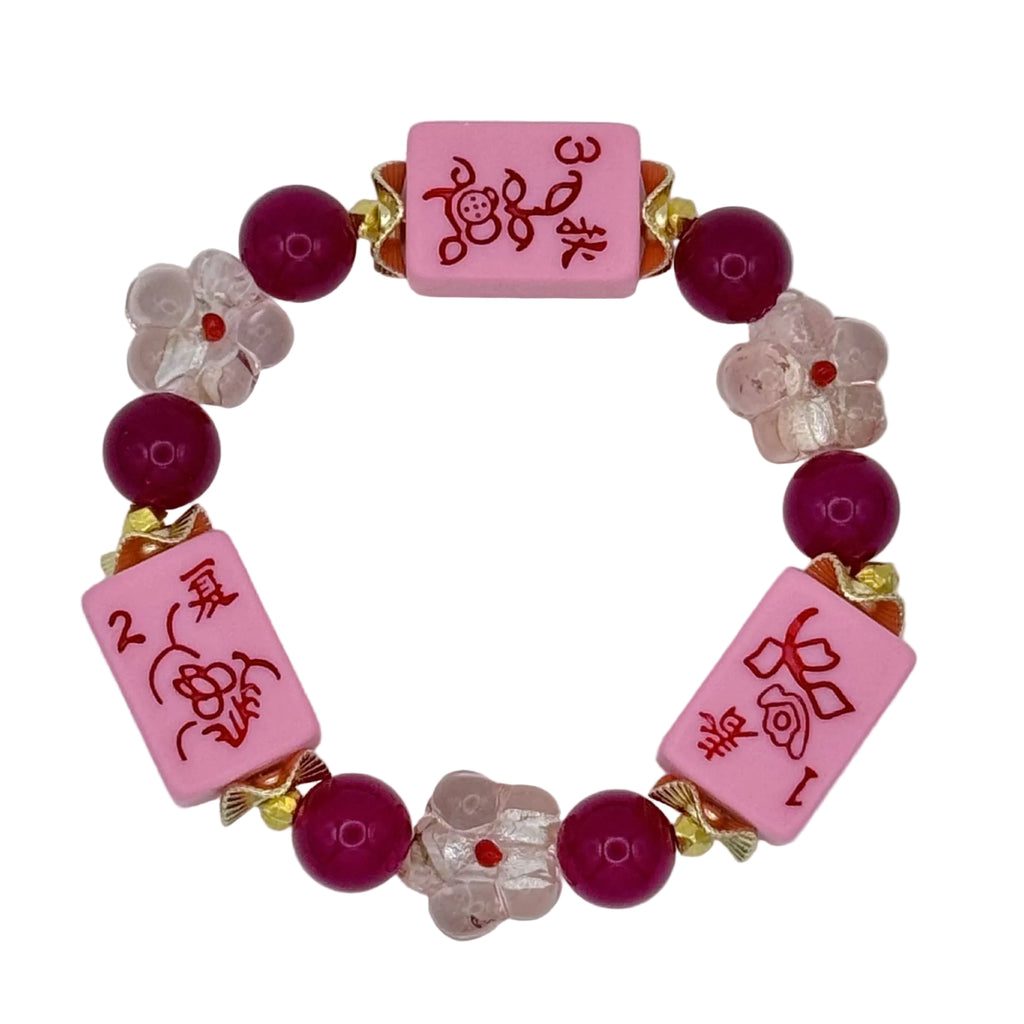 DOT, BAM, CRAK! Mahjong Bubblegum Tile Bracelet