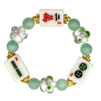 DOT, BAM, CRAK! Mahjong White Tile Bracelet