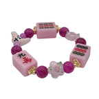 DOT, BAM, CRAK! Mahjong Light Pink Tile Bracelet