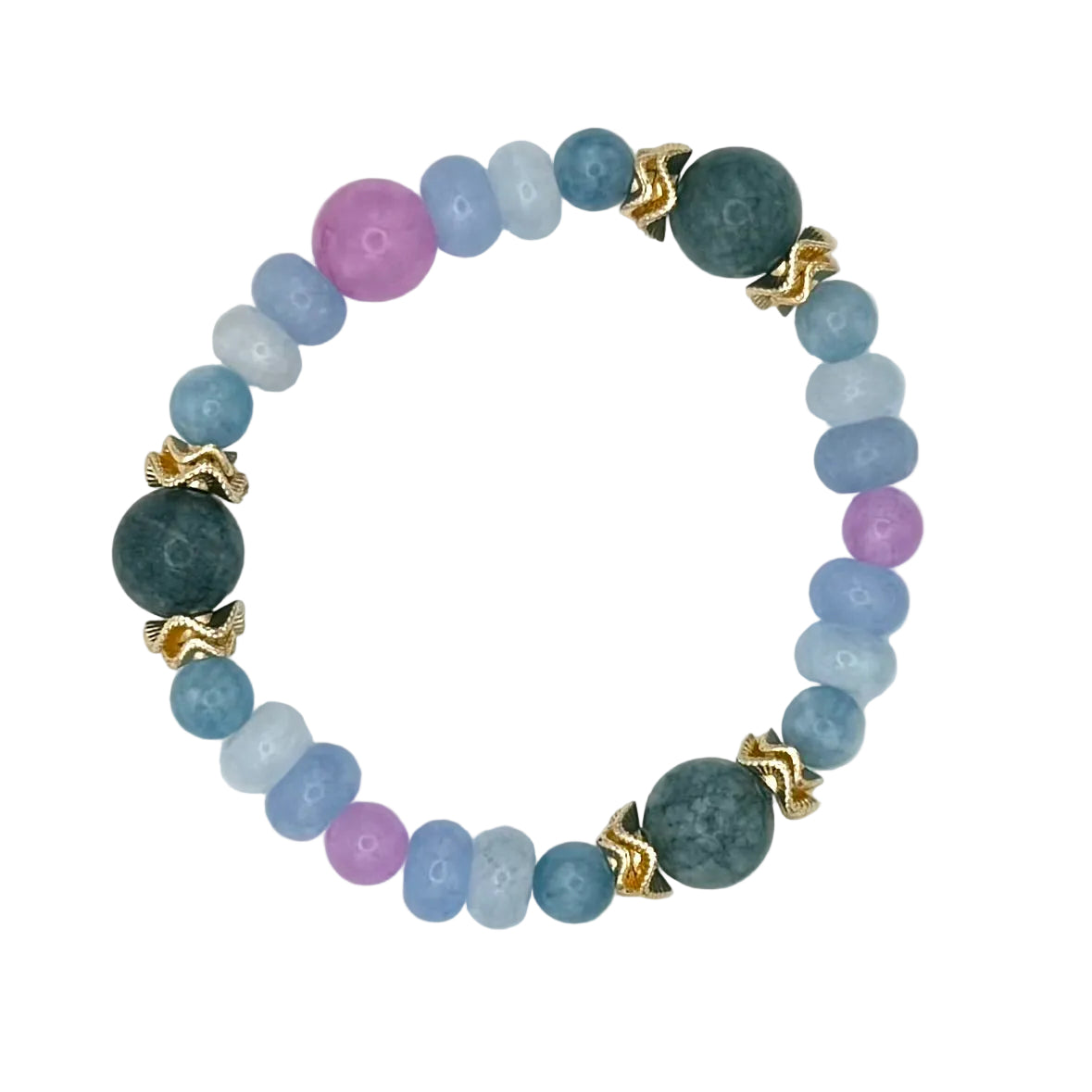 Blue and Pink Layering Bracelet