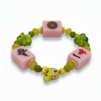 DOT, BAM, CRAK! Mahjong Light Pink Tile Bracelet