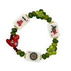 DOT, BAM, CRAK! Mahjong White Tile Bracelet