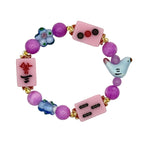 DOT, BAM, CRAK! Mahjong Light Pink Tile Bracelet