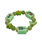DOT, BAM, CRAK! Mahjong Green Tile Bracelet