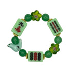 DOT, BAM, CRAK! Mahjong Green Tile Bracelet