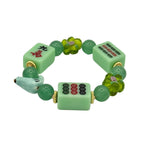 DOT, BAM, CRAK! Mahjong Green Tile Bracelet