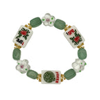 DOT, BAM, CRAK! Mahjong White Tile Bracelet