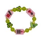 DOT, BAM, CRAK! Mahjong Light Pink Tile Bracelet