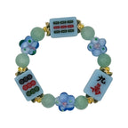 DOT, BAM, CRAK! Mahjong Blue Tile Bracelet