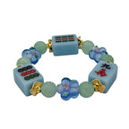 DOT, BAM, CRAK! Mahjong Blue Tile Bracelet
