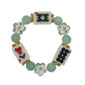 DOT, BAM, CRAK! Mahjong White Tile Bracelet