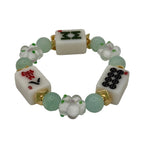 DOT, BAM, CRAK! Mahjong White Tile Bracelet