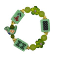 DOT, BAM, CRAK! Mahjong Green Tile Bracelet