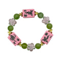 DOT, BAM, CRAK! Mahjong Bubblegum Pink Tile Bracelet