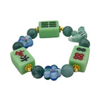 DOT, BAM, CRAK! Mahjong Green Tile Bracelet