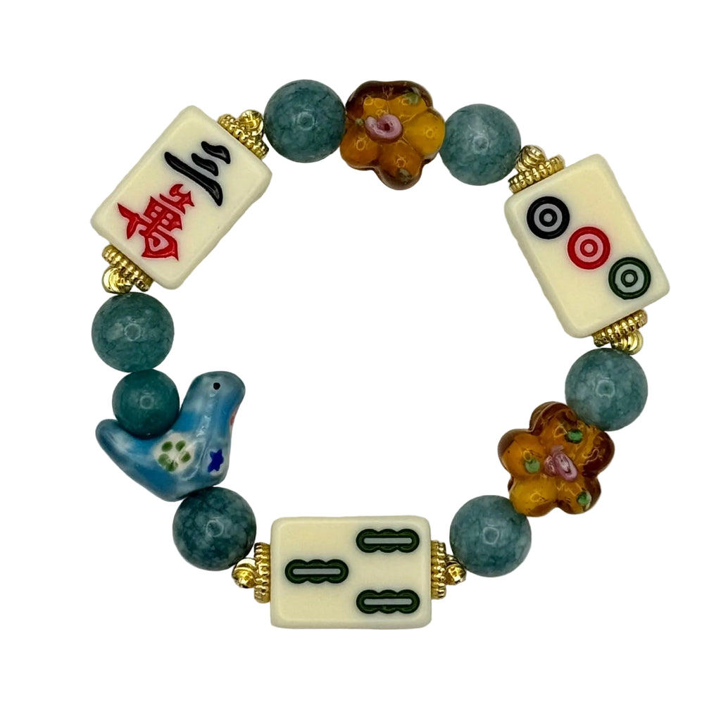 DOT, BAM, CRAK! Mahjong Ivory Tile Bracelet