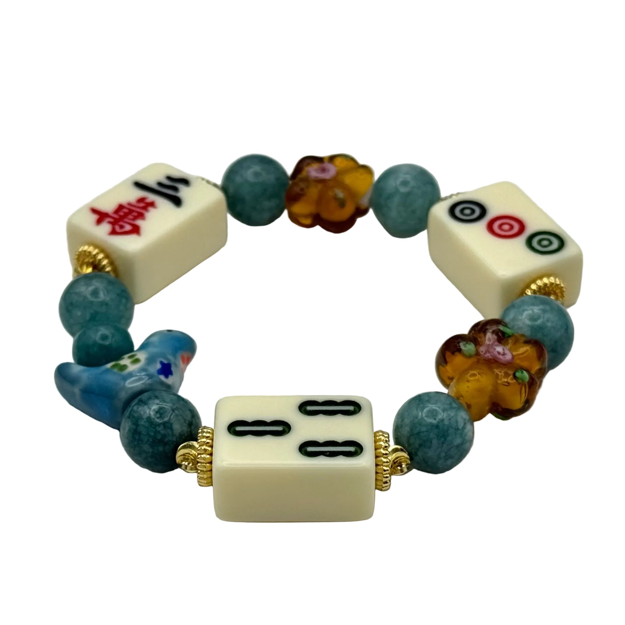 DOT, BAM, CRAK! Mahjong Ivory Tile Bracelet