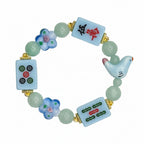 DOT, BAM, CRAK! Mahjong Blue Tile Bracelet