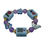 DOT, BAM, CRAK! Mahjong Blue Tile Bracelet