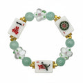 DOT, BAM, CRAK! Mahjong White Tile Bracelet