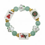 DOT, BAM, CRAK! Mahjong White Tile Bracelet