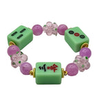 DOT, BAM, CRAK! Mahjong Green Tile Bracelet