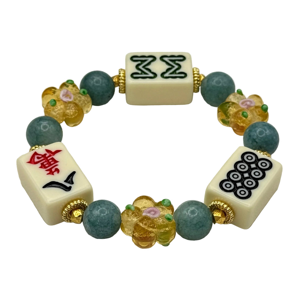 DOT, BAM, CRAK! Mahjong Ivory Tile Bracelet