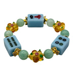 DOT, BAM, CRAK! Mahjong Blue Tile Bracelet