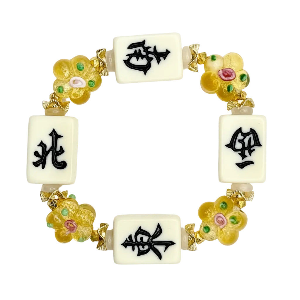 NEWS! Mahjong Ivory Tile Bracelet
