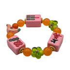 DOT, BAM, CRAK! Mahjong Bubblegum Tile Bracelet