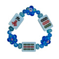 Blue Mini Mahjong Tile Bracelet
