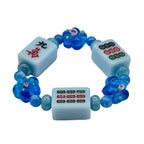 Blue Mini Mahjong Tile Bracelet
