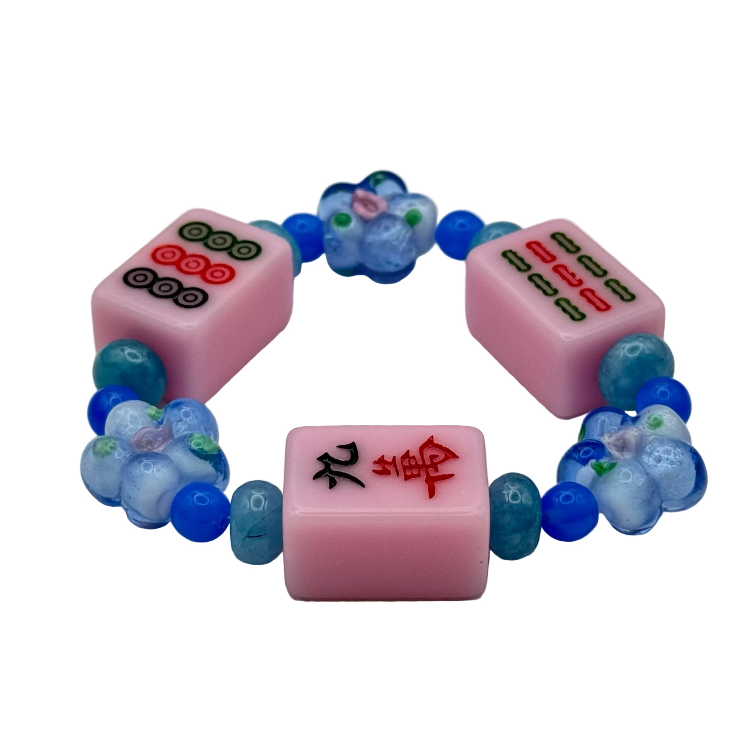 Light Pink Mini Mahjong Tile Bracelet