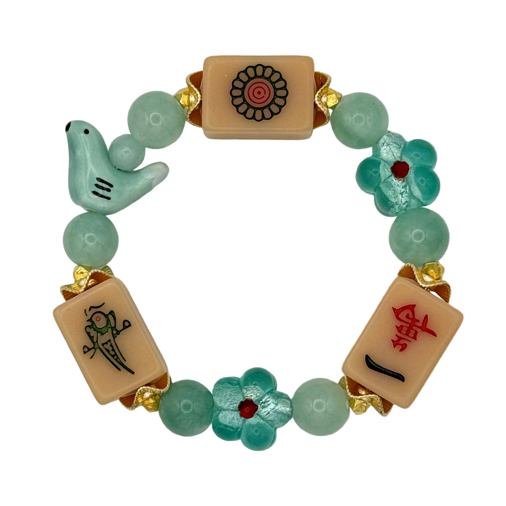 DOT, BAM, CRAK! Mahjong Nude Tile Bracelet