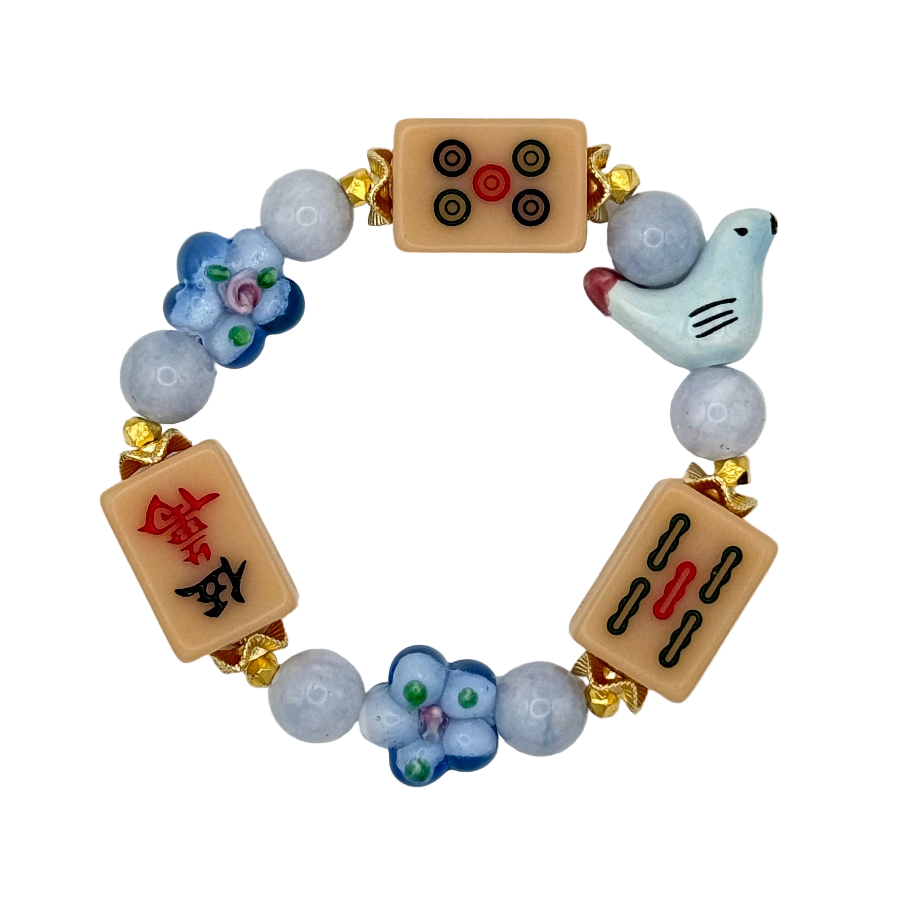 DOT, BAM, CRAK! Mahjong Nude Tile Bracelet