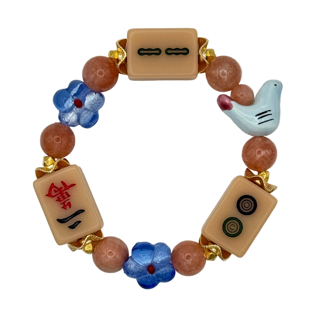 DOT, BAM, CRAK! Mahjong Nude Tile Bracelet