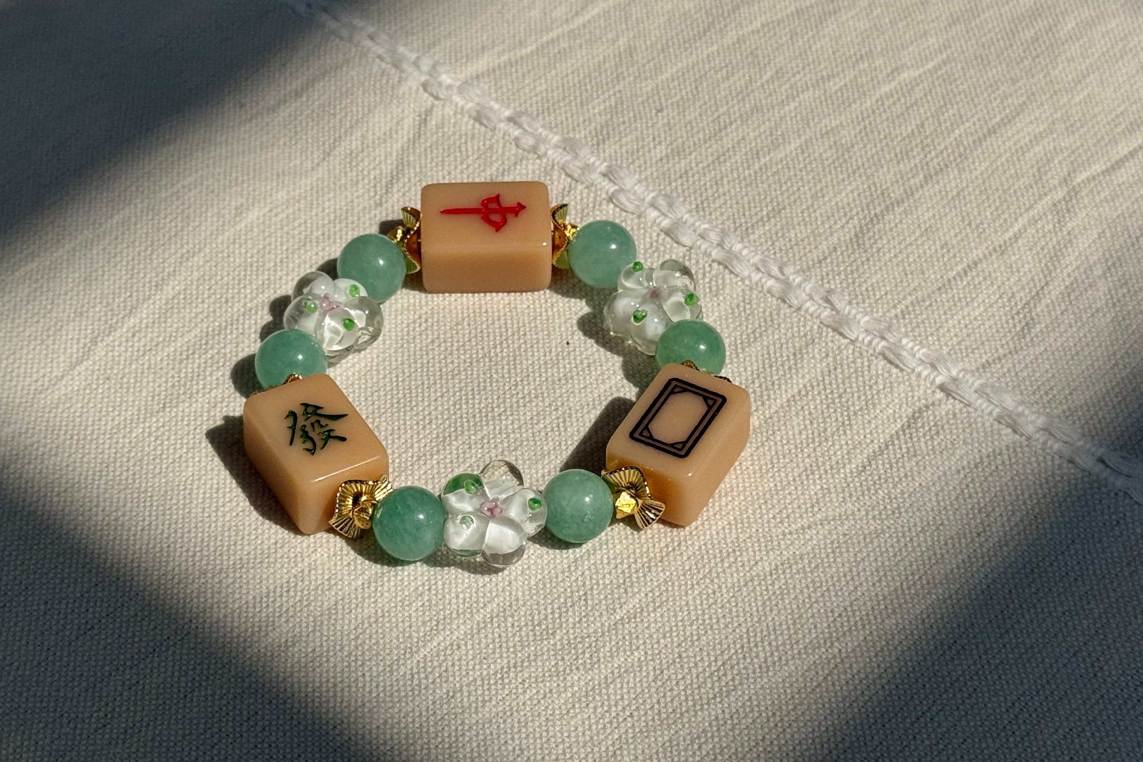 DOT, BAM, CRAK! Mahjong Nude Tile Bracelet