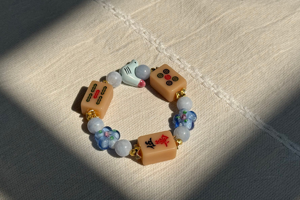DOT, BAM, CRAK! Mahjong Nude Tile Bracelet