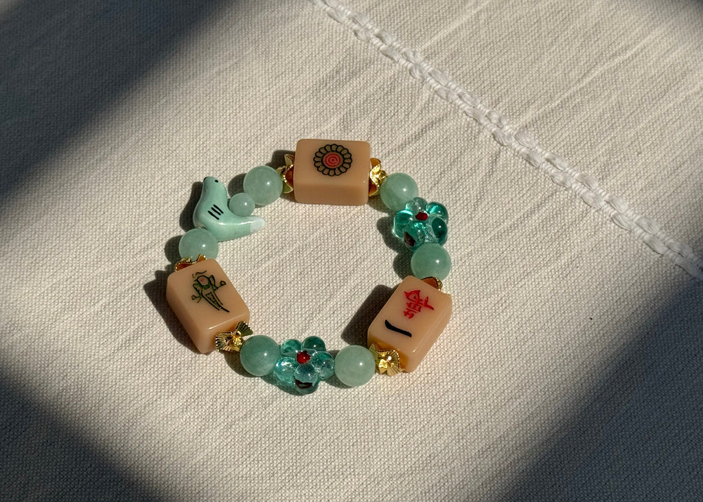 DOT, BAM, CRAK! Mahjong Nude Tile Bracelet