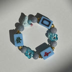 DOT, BAM, CRAK! Mahjong Blue Tile Bracelet