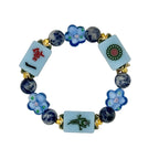 DOT, BAM, CRAK! Mahjong Blue Tile Bracelet
