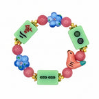 DOT, BAM, CRAK! Mahjong Green Tile Bracelet