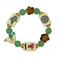 DOT, BAM, CRAK! Mahjong Cream Tile Bracelet