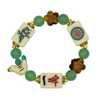 DOT, BAM, CRAK! Mahjong Cream Tile Bracelet