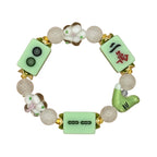 DOT, BAM, CRAK! Mahjong Green Tile Bracelet