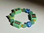 DOT, BAM, CRAK! Mahjong Green Tile Bracelet