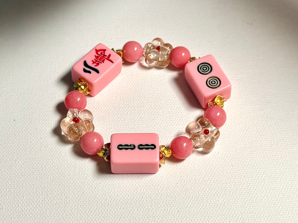DOT, BAM, CRAK! Mahjong Bubblegum Tile Bracelet