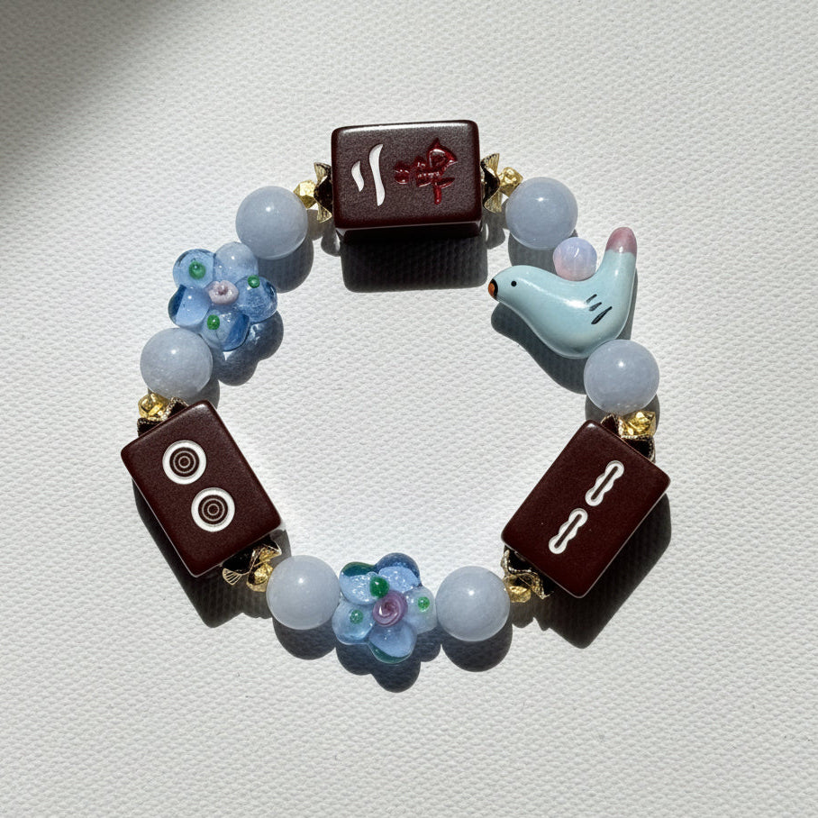 DOT, BAM, CRAK! Mahjong Chocolate Tile Bracelet